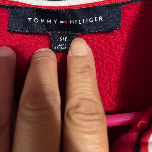 Tommy Hilfiger Red Fleece Lightweight Jacket - Picture 4 of 4